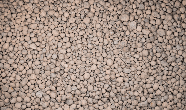 Lytag, a lightweight concrete alternative, displayed loose.