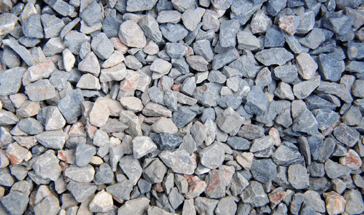 Cleanstone, graded from 6mm to 14mm, contains no fines, displayed loose.