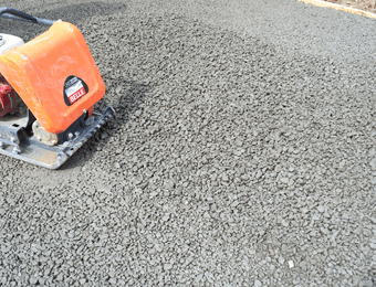 Hydraulically bound coarse graded aggregate (HBCGA)